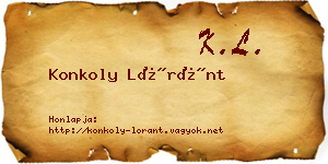 Konkoly Lóránt névjegykártya