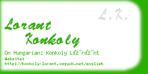 lorant konkoly business card
